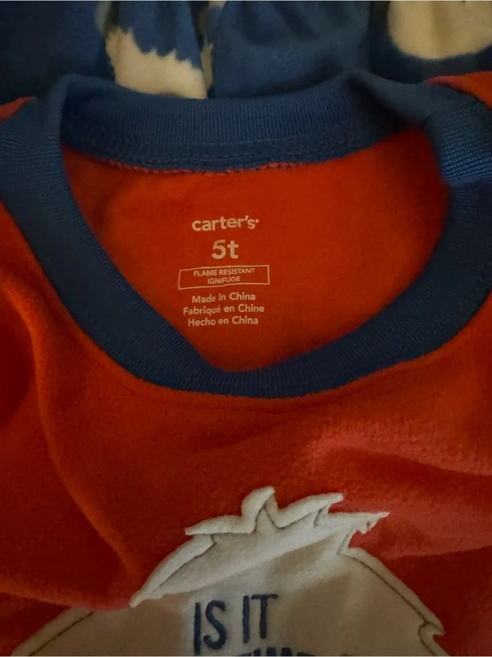 Carter's Red and Blue Yeti Fleece Pajama Set